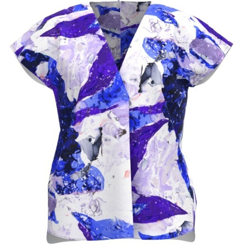InWear Halenka Tedra modrá / fialová / bílá 92430688