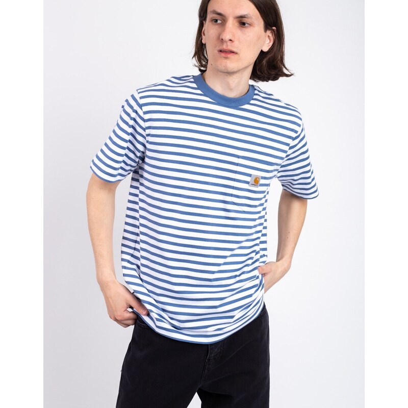 Carhartt WIP S/S Seidler Pocket T-Shirt Seidler Stripe, Sorrent