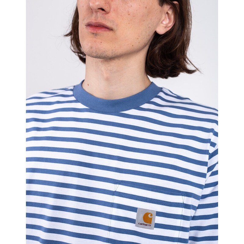 Carhartt WIP S/S Seidler Pocket T-Shirt Seidler Stripe, Sorrent