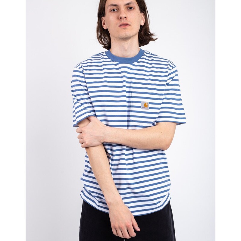 Carhartt WIP S/S Seidler Pocket T-Shirt Seidler Stripe, Sorrent