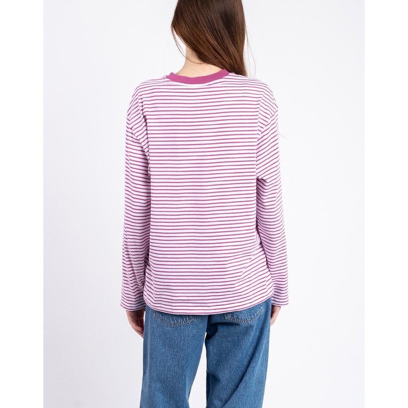 Carhartt WIP W' L/S Coleen T-Shirt Coleen Stripe, White / Magenta