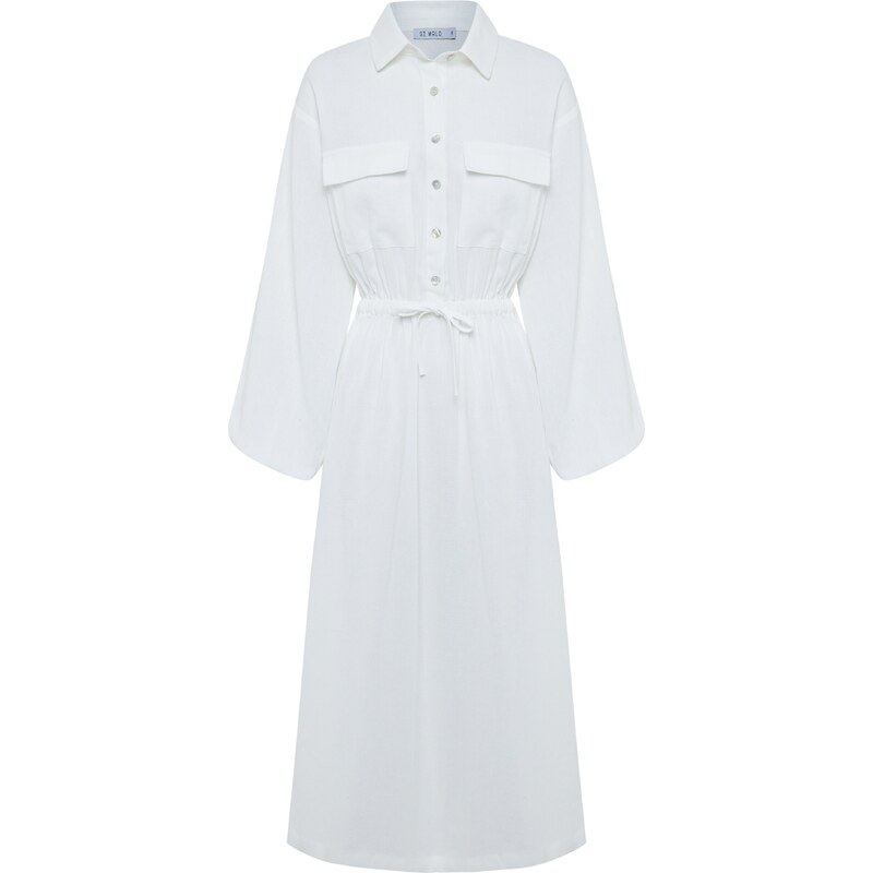 St MRLO Šaty REISE MIDI DRESS bílá 92938237