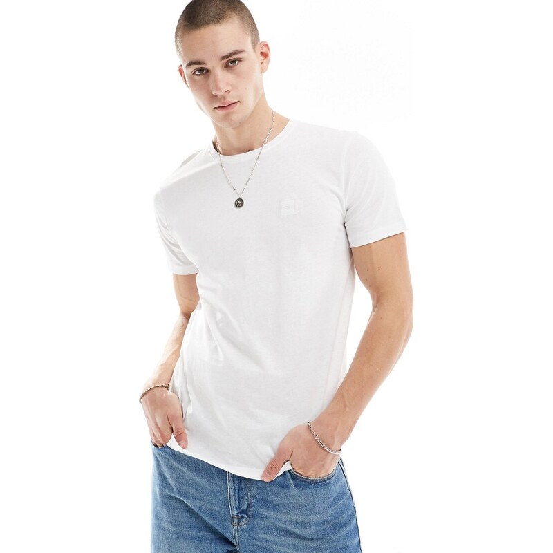 BOSS Orange Tales box logo t-shirt in white