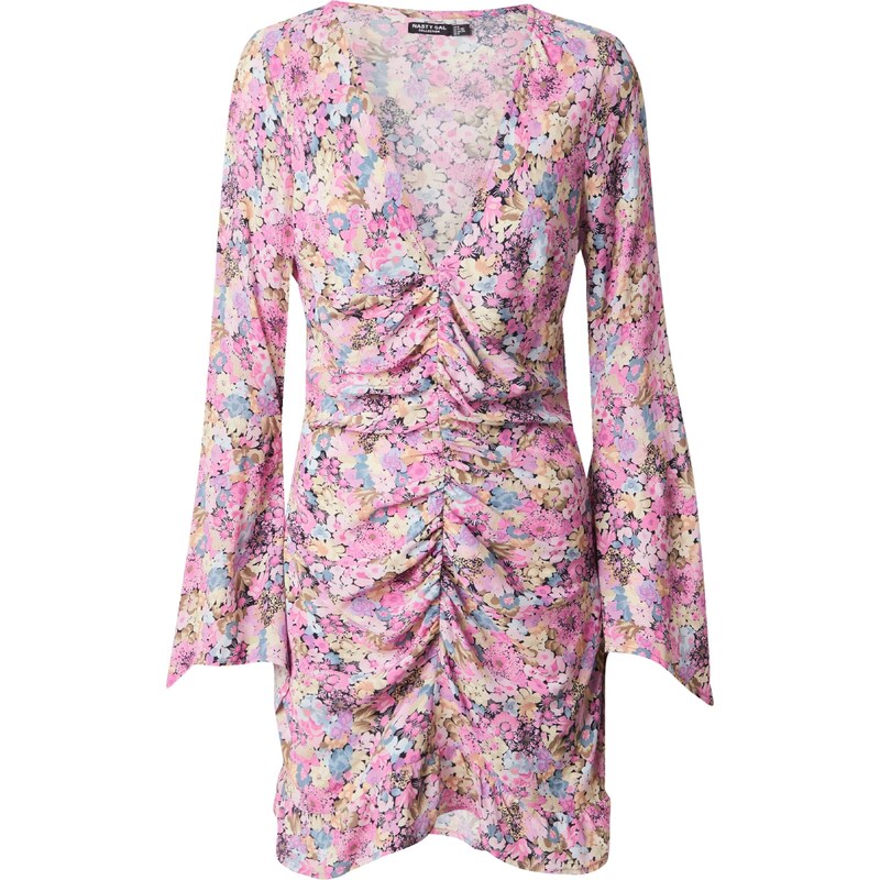 Nasty Gal Šaty písková / světlemodrá / růžová / světle růžová