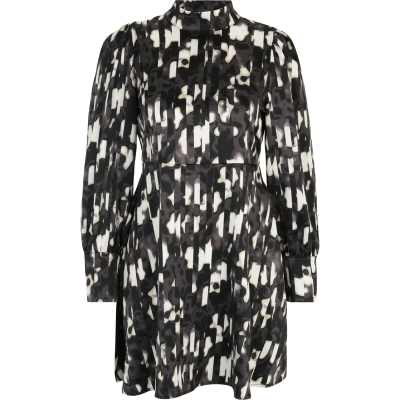 Vero Moda Petite Šaty MERLE tmavě šedá / černá / bílá