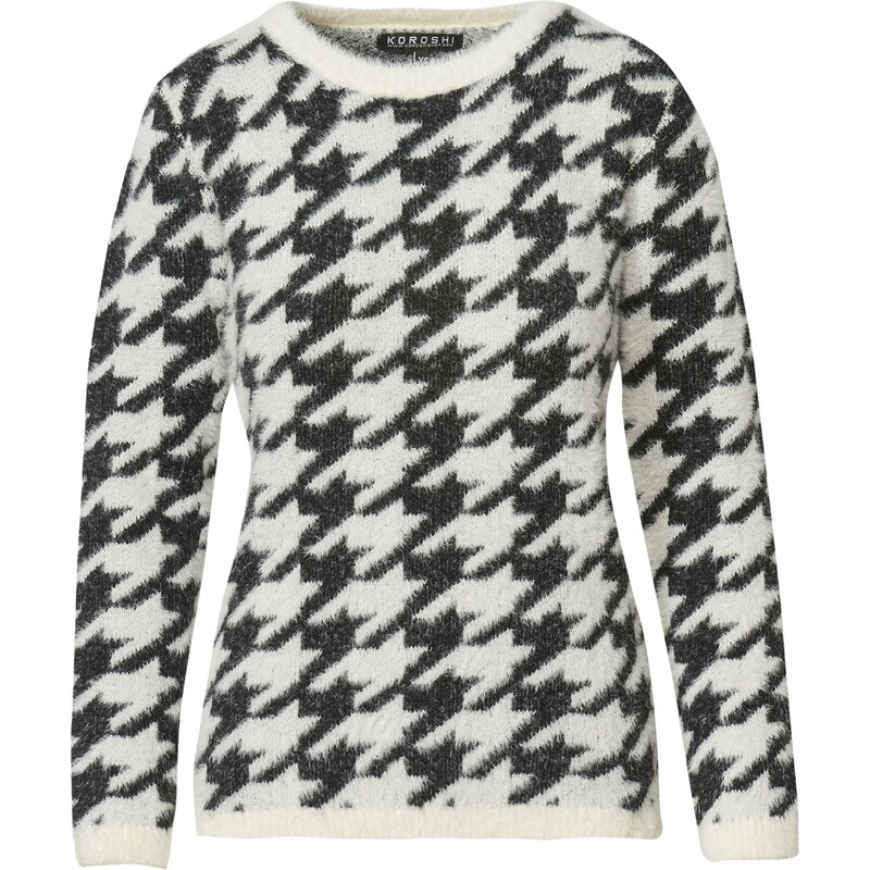 KOROSHI Svetr černá / offwhite