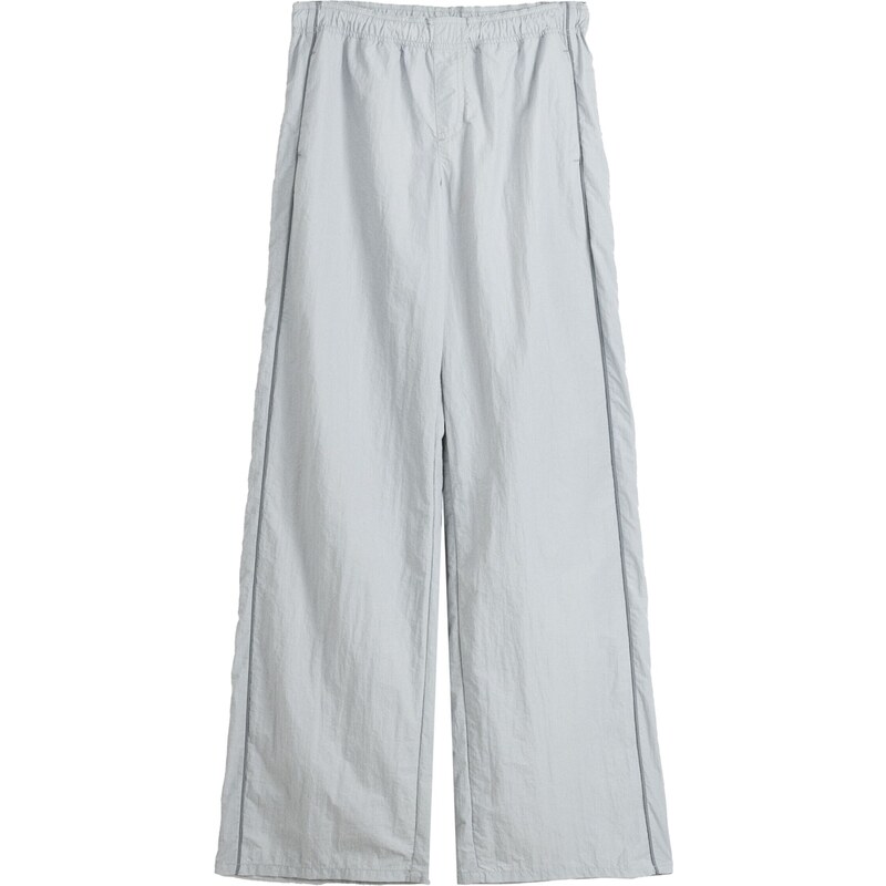Bershka Kalhoty šedá / světle šedá