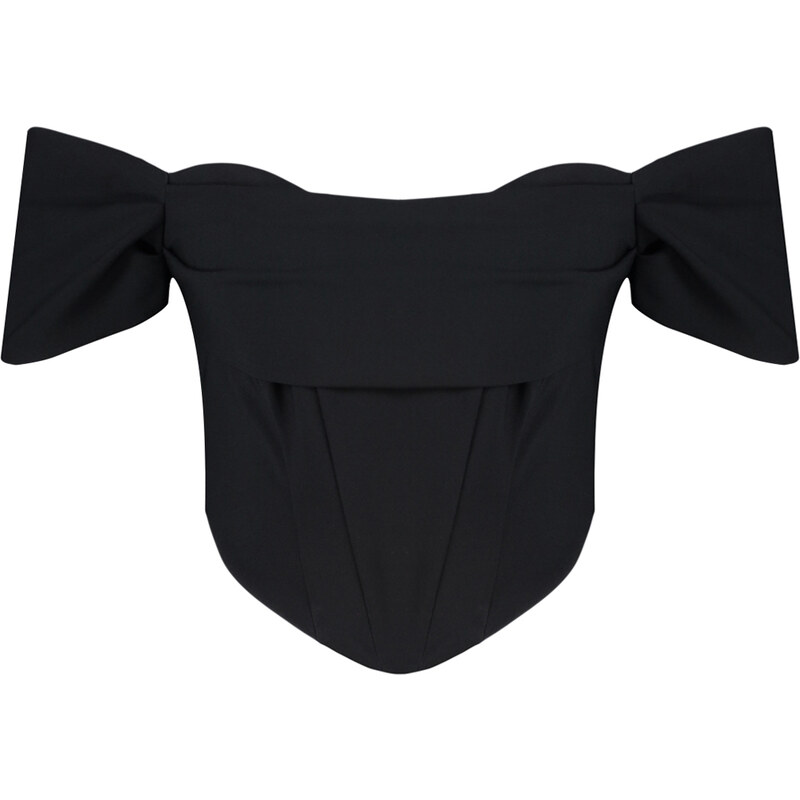 Trendyol Black Carmen Collar Bustier