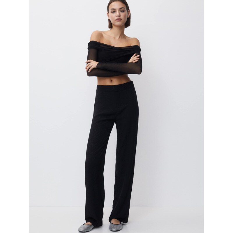 Pull&Bear Kalhoty černá