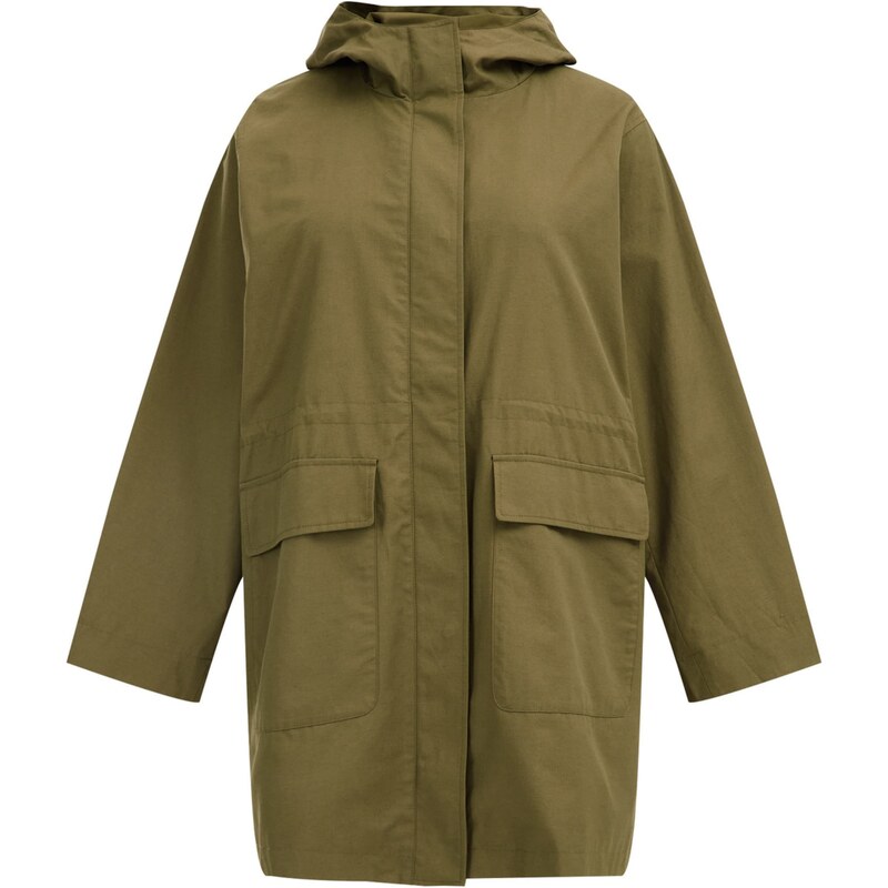 WE Fashion Přechodová parka olivová