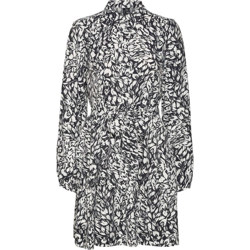 VERO MODA Košilové šaty Debby Ana černá / bílá