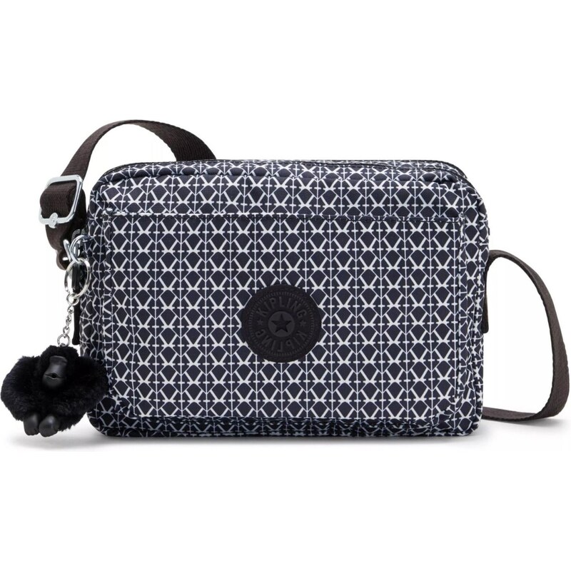 KIPLING Taška přes rameno Abanu M antracitová / bílá 92700142