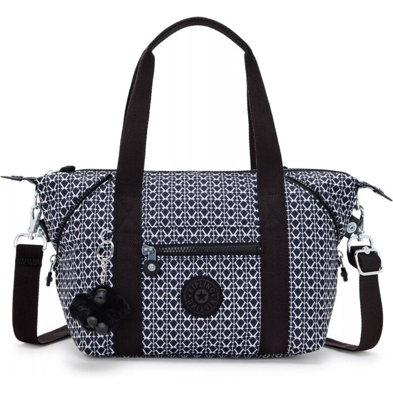 KIPLING Taška přes rameno ART MINI černá / bílá