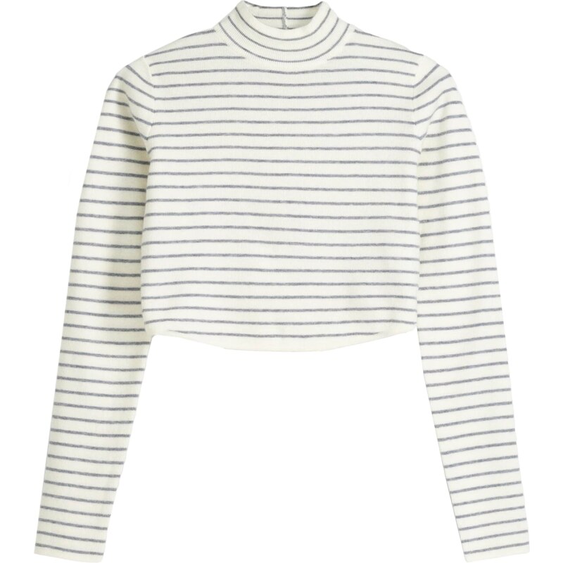 Bershka Svetr šedá / světle šedá