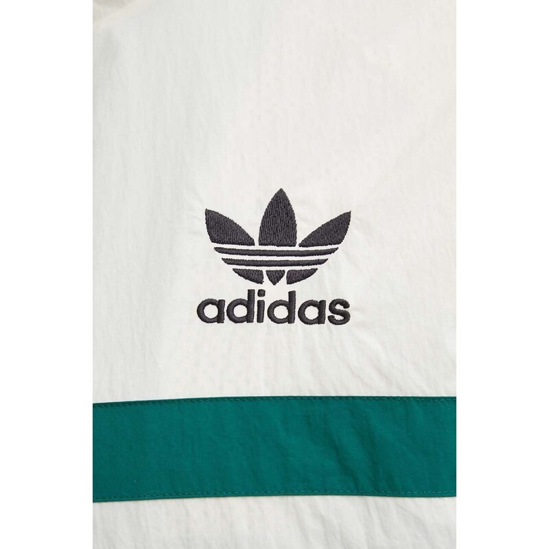 Mikina adidas Originals pánská, zelená barva, s kapucí, vzorovaná, IU0201