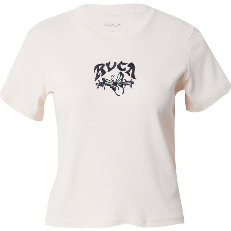RVCA Tričko modrá / světle zelená / černá / barva vaječné skořápky 109496462