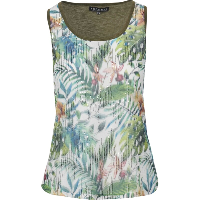 KOROSHI Top modrá / zelená / bílá 109391618