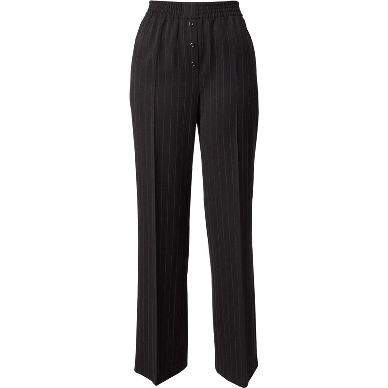 TOPSHOP Kalhoty s puky hnědá / černá