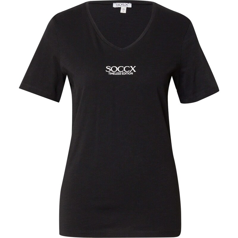 Soccx Tričko HAP:PY černá / bílá