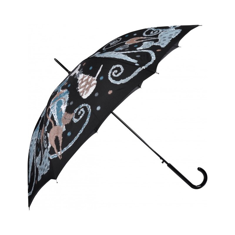 Doppler Dámský holový vystřelovací deštník Cat Art 740865CA