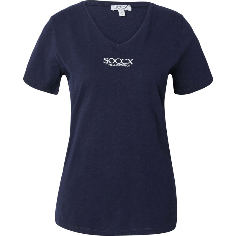 Soccx Tričko marine modrá / bílá