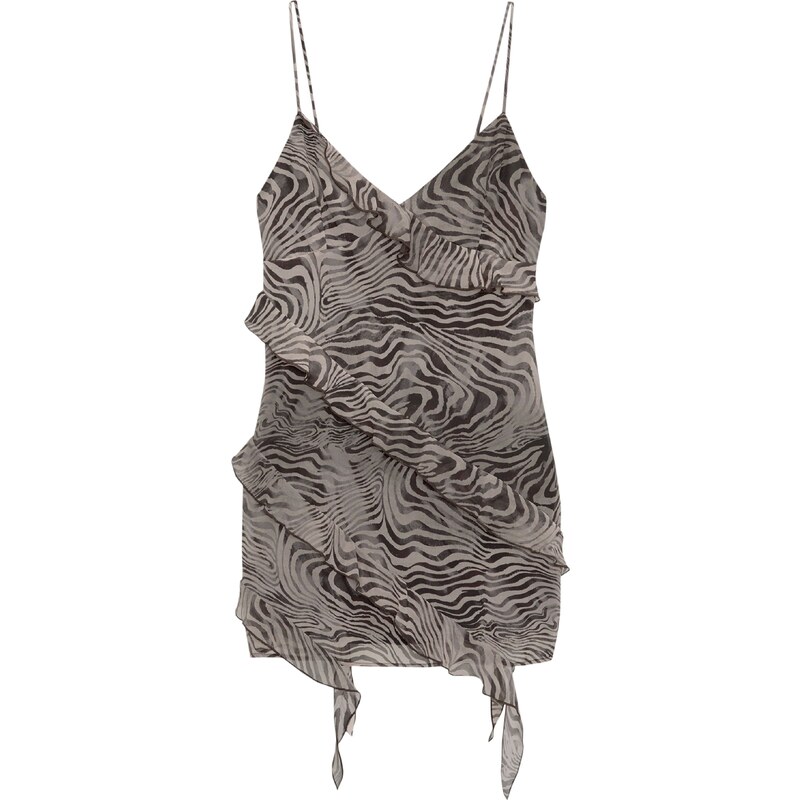 Pull&Bear Letní šaty cappuccino / černá