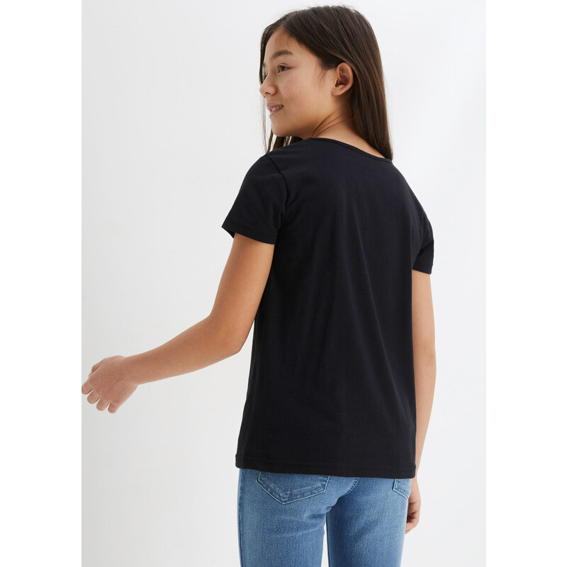 bonprix Dívčí tričko (2 ks v balení) Modrá