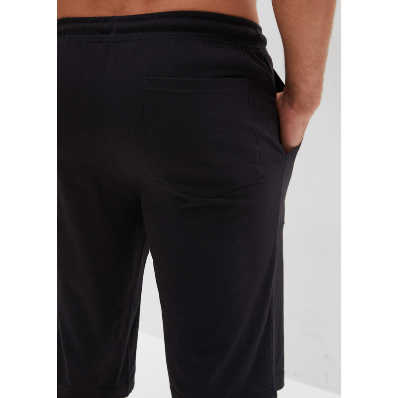 bonprix Capri pyžamové kalhoty, organická bavlna Černá