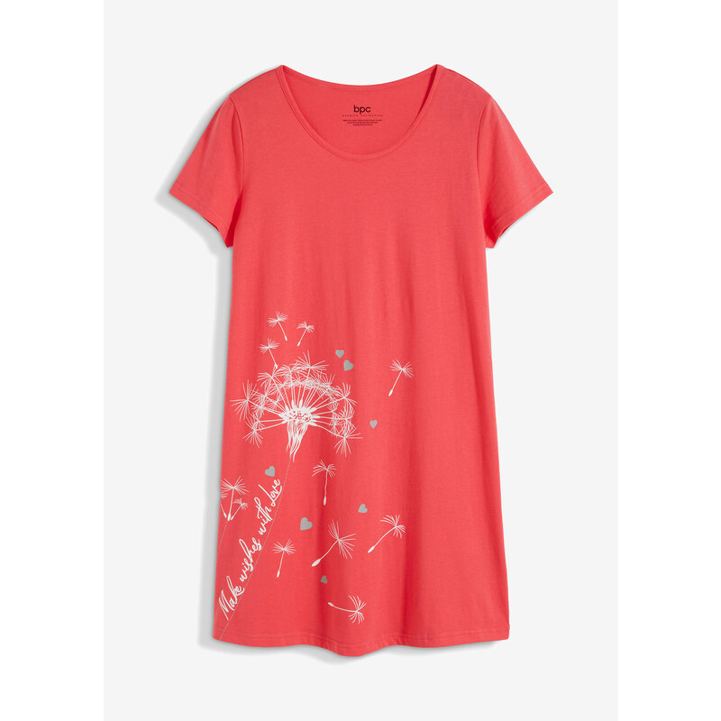 bonprix Noční košile z udržitelné bavlny Pink