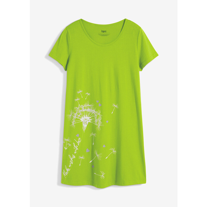 bonprix Noční košile z udržitelné bavlny Zelená