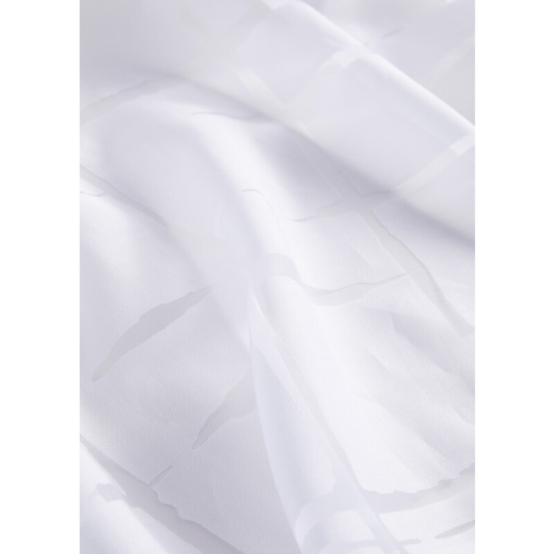 bonprix Vypalovaná záclona s kostkovaným vzorem (1 ks v balení) Bílá