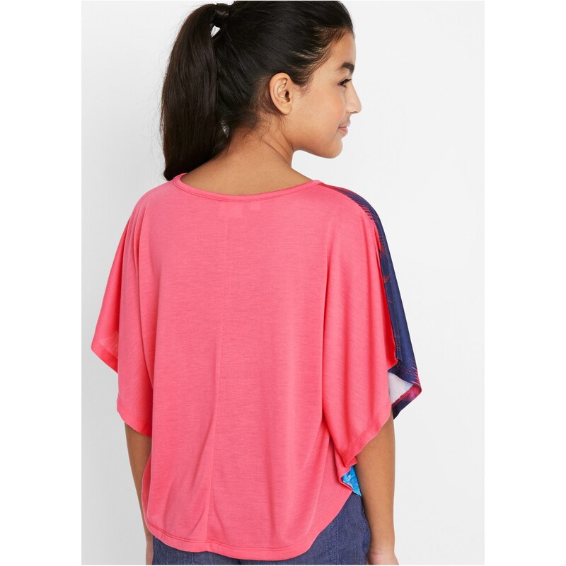 bonprix Dívčí plážové triko Pink