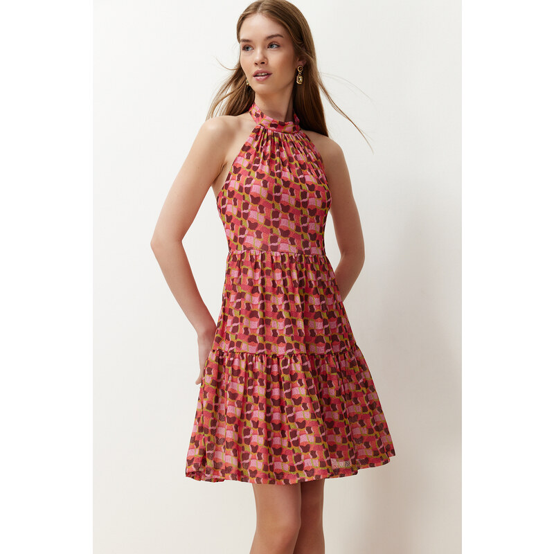 Trendyol Multicolored Special Textured Abstract Printed Stretchy 115740452