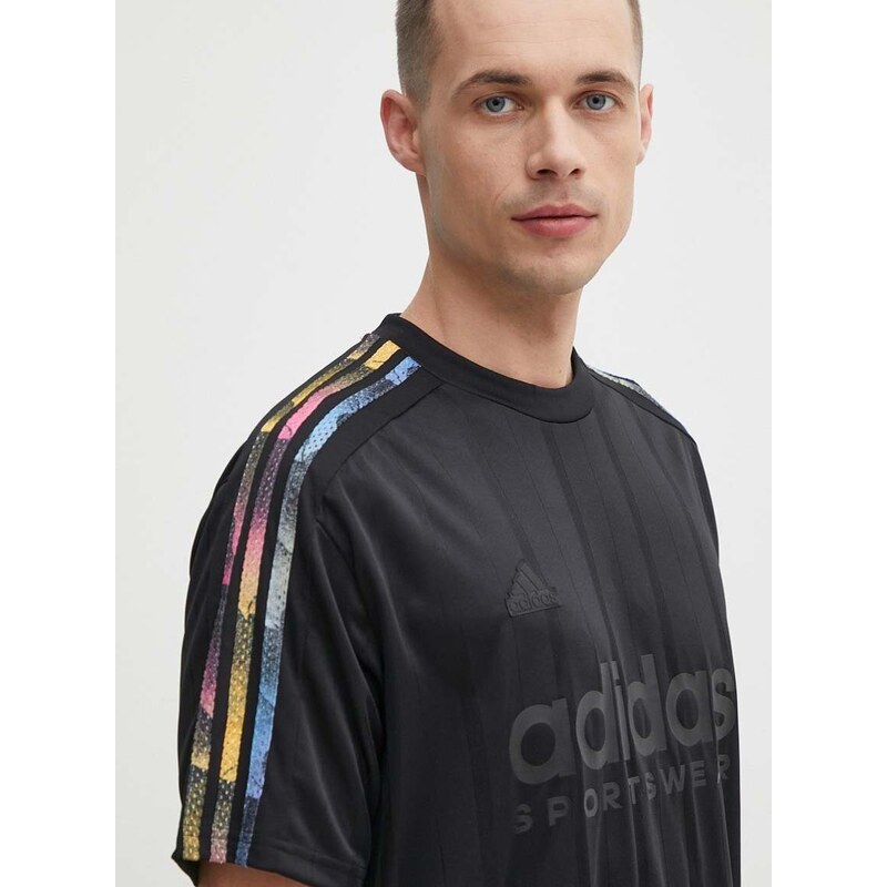 Tričko adidas TIRO černá barva, s potiskem, IP3786
