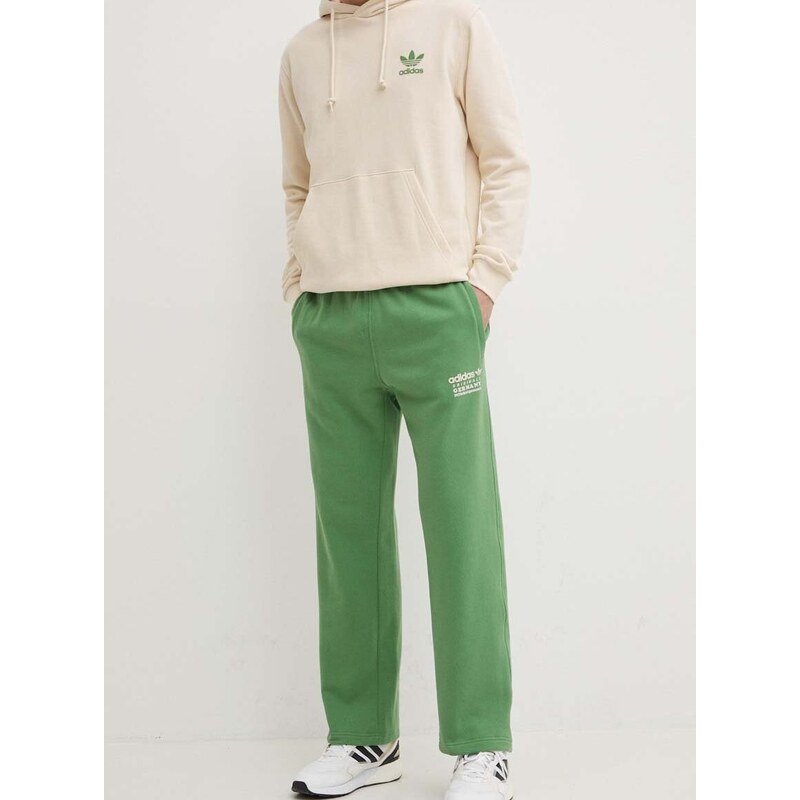 Bavlněné tepláky adidas Originals zelená barva, IR9328