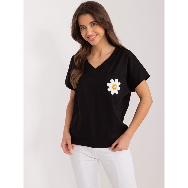RUE PARIS Blouse-RV-BZ-9626.28-black