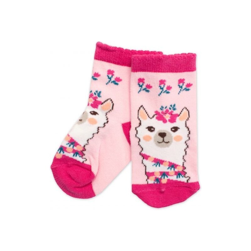 BN Dětské bavlněné ponožky Lama - růžové
