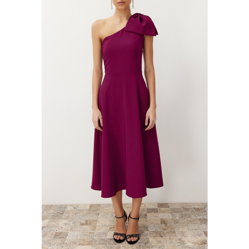 Trendyol Damson Bow Detailed Woven Elegant Evening Dress