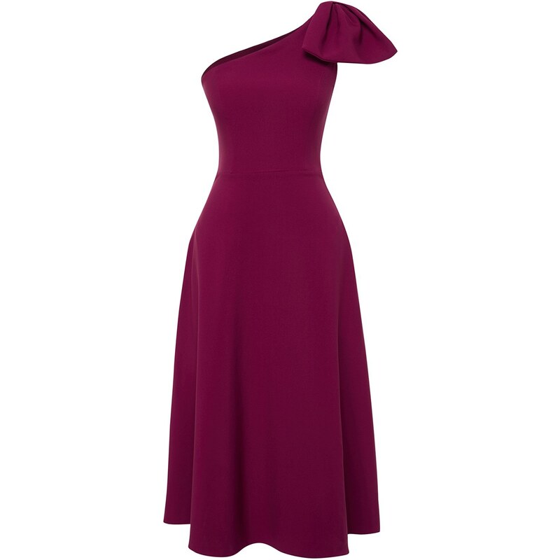 Trendyol Damson Bow Detailed Woven Elegant Evening Dress