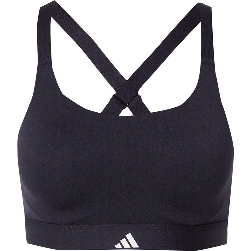 ADIDAS PERFORMANCE Sportovní podprsenka Impact Luxe černá / bílá