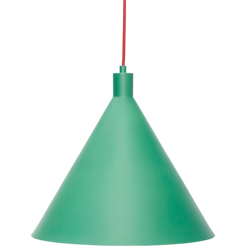 Zelené kovové závěsné světlo Hübsch Yama 40 cm