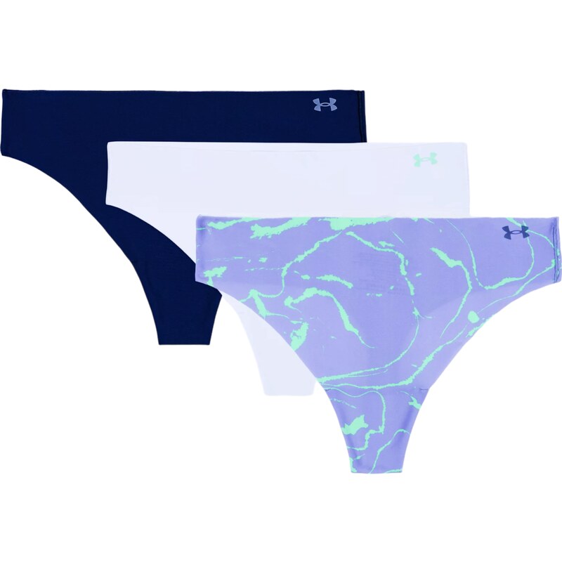 Kalhotky Under Armour Pure Stretch 3-Pack Printed No Show Thong 1383894-561