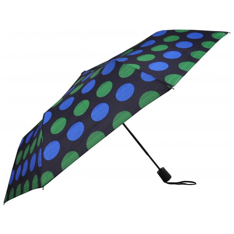 Doppler Dámský skládací vystřelovací deštník Derby Colour Drops - modrý 72065PD16-2