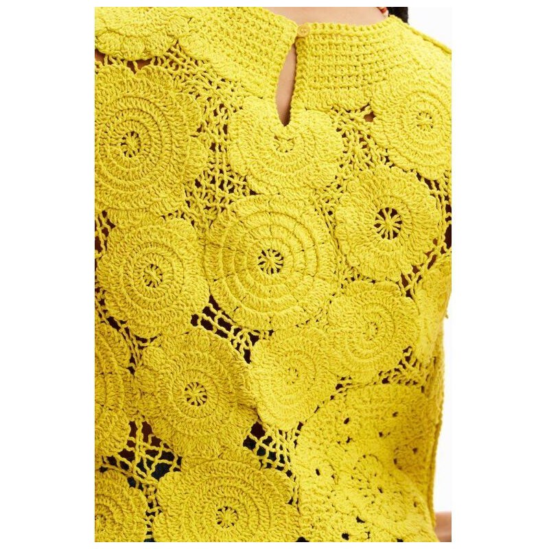 Dámské triko DESIGUAL 24SWTK98 8000 TS_YELLIT 8000 YELLOW