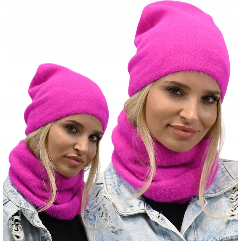 Fashionweek Exkluzivní alpakový zimní set čepice a šála,pletený