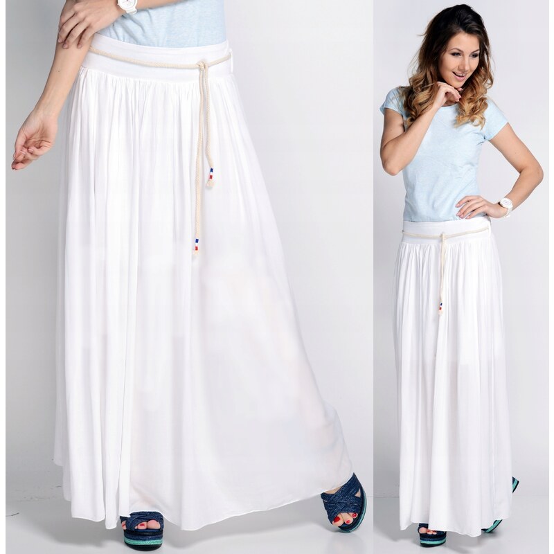Fashionweek Dlouhá maxi letní sukně ze vzdušného materiálu+pasek