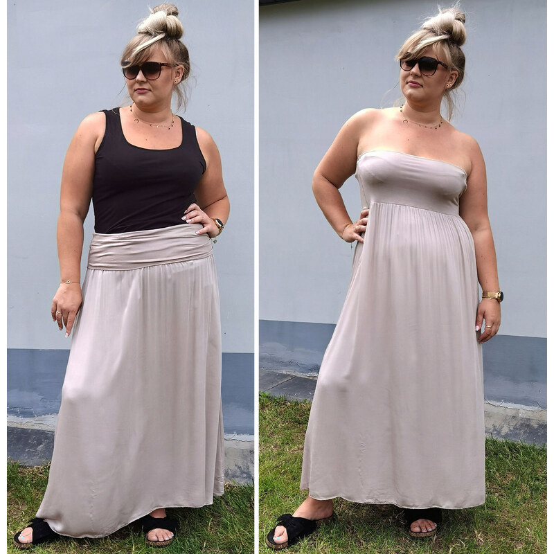 Fashionweek Dlouhá letní sukně ze vzdušného materiálu PLUS SIZE XXL 71628707