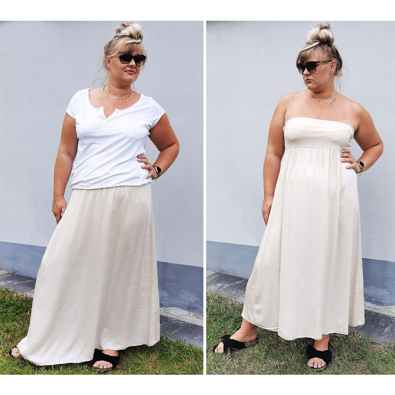 Fashionweek Dlouhá letní sukně ze vzdušného materiálu PLUS SIZE XXL 71628704