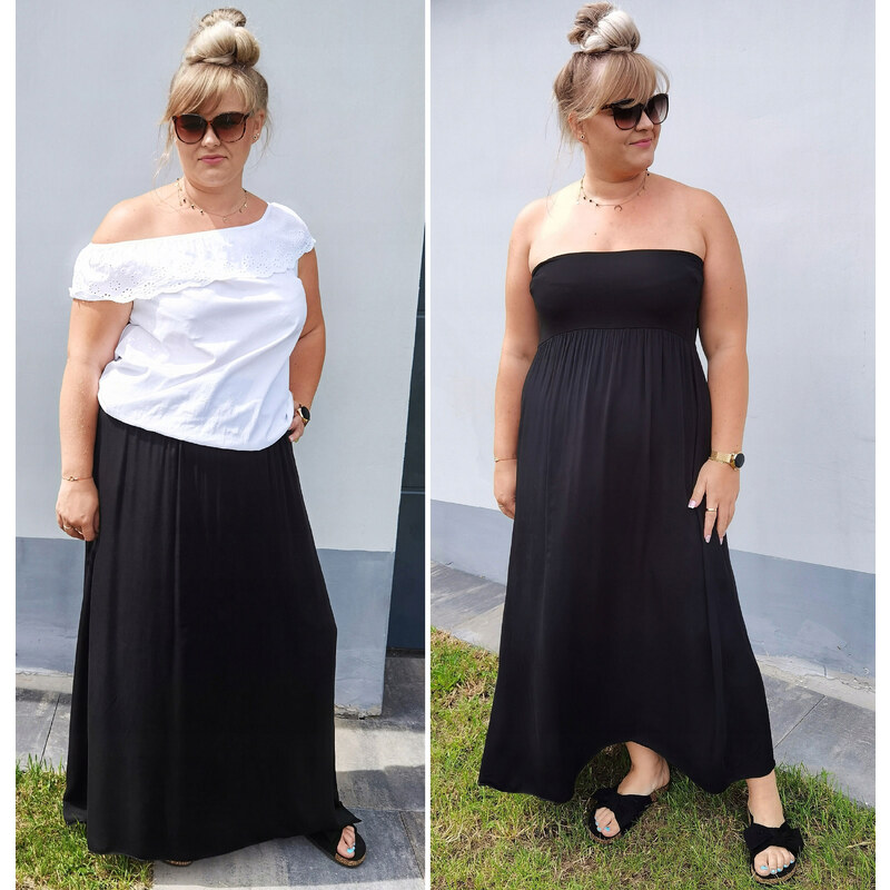 Fashionweek Dlouhá letní sukně ze vzdušného materiálu PLUS SIZE XXL 71628705