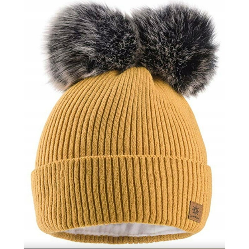 Fashionweek Dámská zimní čepice se dvěma bambulkami WOOL2